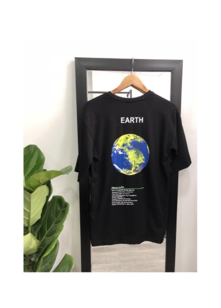 ÁO THUN TAY LỠ UNISEX EARTH ĐEN AT476